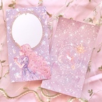 🌟🦄星に願いを🌟一角獣の女の子の一筆箋🦄🌙☀️🌟