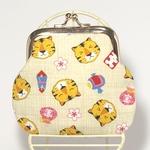とら柄がま口財布