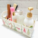 スキンケアボックス　仕切り付き【カルトナージュ】　ドライフラワー(スワッグ)