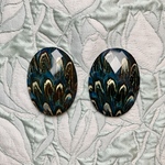再販・１点のみ【atelier chimie】Vintage  Cabochon /earring pierce