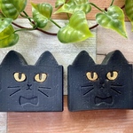 No.83＊黒猫 酒粕 竹炭＊手作り石けん