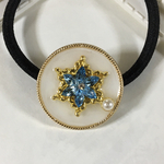【日頃の感謝価格】雪の結晶　煌き　ヘアゴムレジン