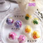 全色 再販！ガラスドーム お花たっぷりイヤリング   