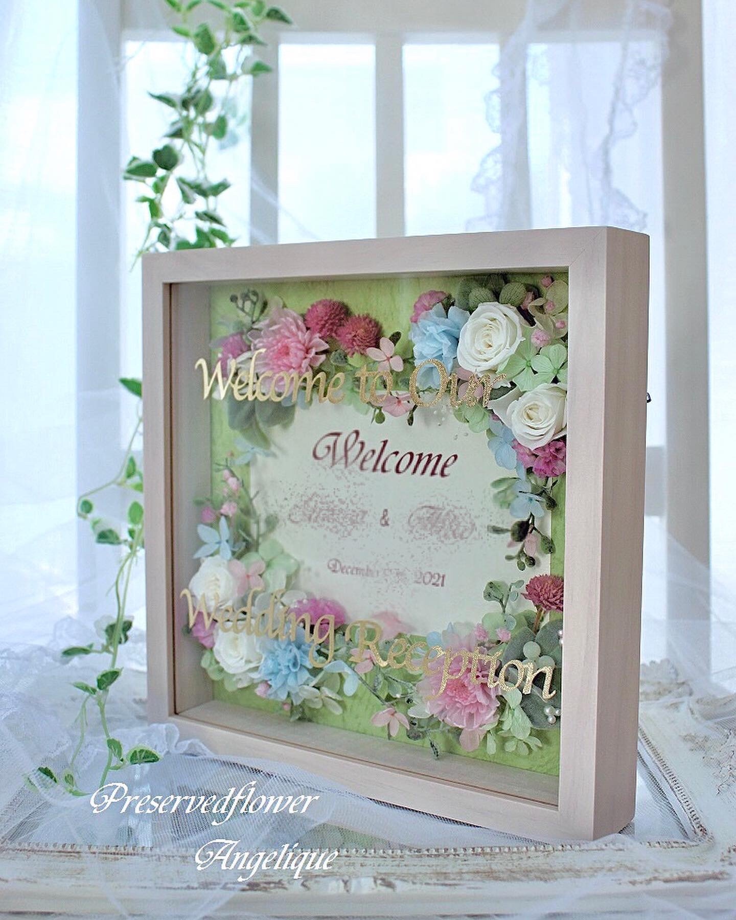 Wellcomeボード □22センチ結婚式・新築祝いなどに！文字入れ自由！パステルカラー