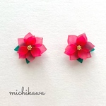 冬の花　ポインセチア　スペシャルギフト　ピアス　イヤリング