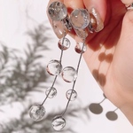 鈴丸クリアシルバーチェーンピアス/イヤリング