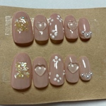 ぷっくりハートネイル ネイルチップ