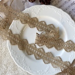 ＊再入荷＊1m BK211202 豪華 ロココ調 金糸 刺繍 レース ブレード ゴールド ハンドメイド 手芸 素材