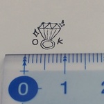ゴム印　OK　ダイヤモンド