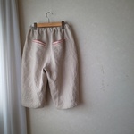 ＊１点限り＊厚手起毛リネンのゆったりハーフパンツ