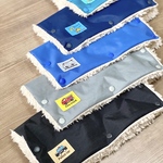 男の子color無地  乗り物刺繍タグ付き 自転車ハンドルカバー