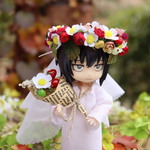 小人の花冠（苺のウェディング・ベール）オビツ11サイズ　布花