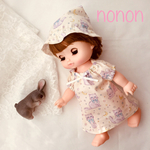 【送料込み】☆ゆめみるロングパジャマとナイトキャップ☆　Cat　メルちゃん　ソランちゃん　サイズ