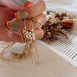 【在庫限り】4pcs)1501)パールタッセル#4c