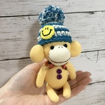297【キーホルダー くすみイエロー】ソックモンキー