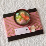  【クーポン有・受注制作】🎍ミニチュア雑煮　丸餅・白味噌仕立て　西日本風