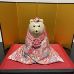  しろくま貯金箱  ひな祭り リバーシブル着物 花冠 ネックレス３点セット