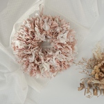 (送料無料) 布リース*pink×white