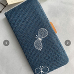 ミナペルホネン　blue choucho ＊iPhoneケースサイドマグネット手帳型