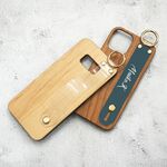 スマホケース スマホカバー Galaxy ケース【天然木ケース×30色シリコンベルトに名入れ印刷】S24 S23 S22 S21 note20 S20 S20P S10 S10P note9 62