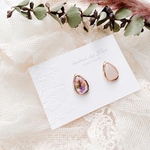 Flower×pink beige アシメトリー ピアス/イヤリング