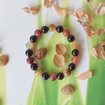 【お金を大切に使うこと✴︎】ゴールデンタイガーアイ・レッドラビットヘアー・チベット産モリオン・天然石・パワーストーン・ブレスレット・マンダラ