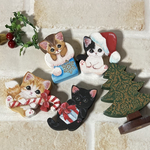 子猫たちのクリスマス☆水色ブーツ　クリスマスオーナメント☆