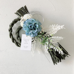 人気のしめ縄まゆ月‼︎ラスト1点！2022✧*。しめ縄飾り　まゆ月✧*。正月飾り お正月　アーティフィシャルフラワー