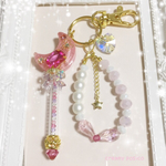 キラキラピンクピンクの変身ステッキ💗バッグチャーム🌙