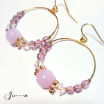 パステルカラー♡アメジスト♡5色展開♡フープ♡ピアス ❁*✲ﾟ*