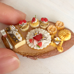 ドールハウス☆ミニチュア☆ちょうちょの集うスイーツセット☆