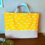 K様オーダー品☆黄色リボン＆ピンクリボン☆レッスンバッグと体操着入れ