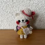 hanayumetan様　お取り置き品【Sサイズあみぐるみ🔴ほっぺちゃんシリーズ】しろねこちゃん