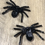 2個 クモ スパイダー ラインストーン フラットバック