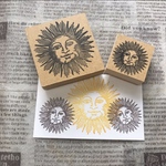 ｡.*☀️エスニック＊太陽大＆小 2点セット①｡.*太陽スタンプ はんこ