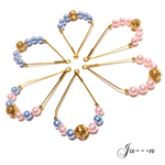 2016春夏トレンドカラー♡スワロパール♡フープ♡ピアス ❁*✲ﾟ*