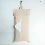 シンプルでナチュラルなリネン100％のティッシュケース、ティッシュカバー～生成り～