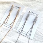 【ゴールド】超ロング☺︎シンプル✳︎つぶつぶ✳︎ハンドメイドピアス イヤリング
