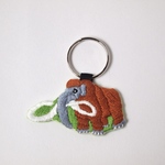 手刺繍キーホルダー マンモス