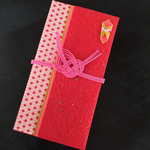 ご祝儀袋＊赤金チラシ＊麻の葉＊淡路結び桃