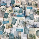 (再販×18)❄️Winter Forest❄️ジャーナルペーパーセット＊コラージュ素材＊ジャンクジャーナル