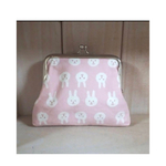 カードが入るがまぐち・うさぎ・ピンク