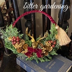 Noël🔔アンティークゴールド トナカイ リース