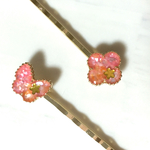 春色ヘアピン 花＆蝶
