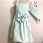 着脱簡単❣️子供ギャザーエプロン&三角巾❣️100〜130サイズ