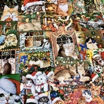 🎄ニャンコのクリスマス🐈‍⬛ジャーナルペーパーセットA＊コラージュ素材＊ジャンクジャーナル
