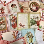 (再販×7)🎄クリスマスのジャーナルペーパーセットD＊コラージュ素材＊ジャンクジャーナル