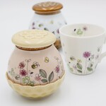 🐝🌼ハニーポット　桃（ハチとお花畑）ｷｬﾝﾃﾞｨｰﾎﾟｯﾄ
