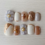 成人式ネイル 入学式 卒業式 ネイル 振袖 和装 結婚式 ドレス サテン ミラー ニュアンス ネイルチップ トレンドネイル ちぐはぐネイル 
