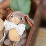 12/10日12時~【リボン首飾りのうさぎ】ミニチュアテディベア
